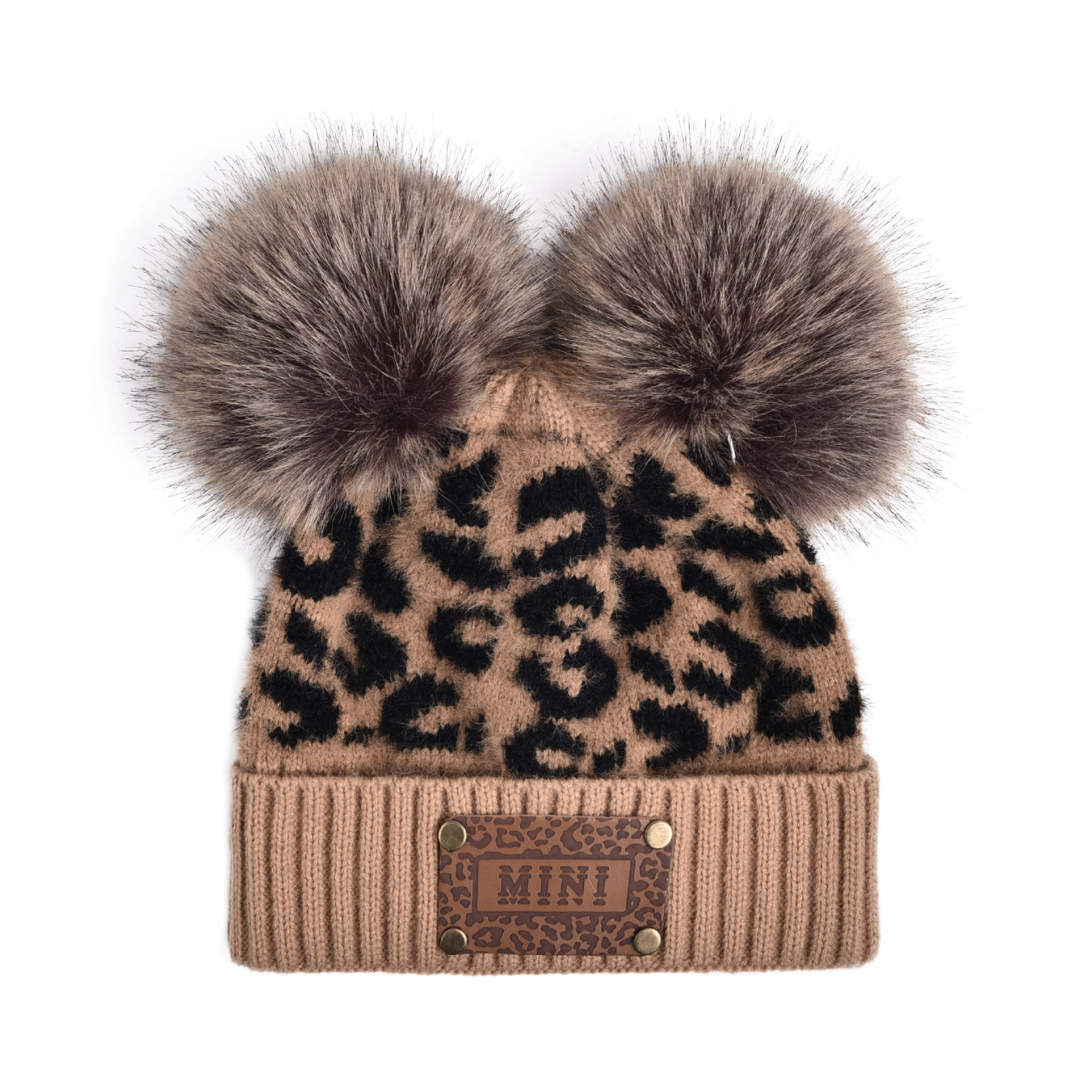 브라운 레오파드 프린트 MINI