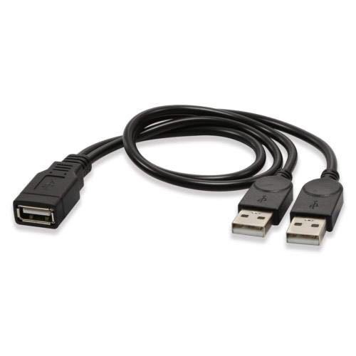2.0 USB One Female to Two Male Data Charging Cable 1 to 2 Charging Cable 1 to 2 USB Data Cable 30cm