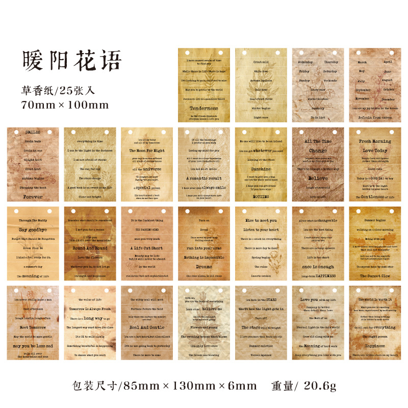 Libro de papel de material de decoración de diario en inglés de Serie 100 piezas Libro de papel transfronterizo Mo material continúa escribiendo humano