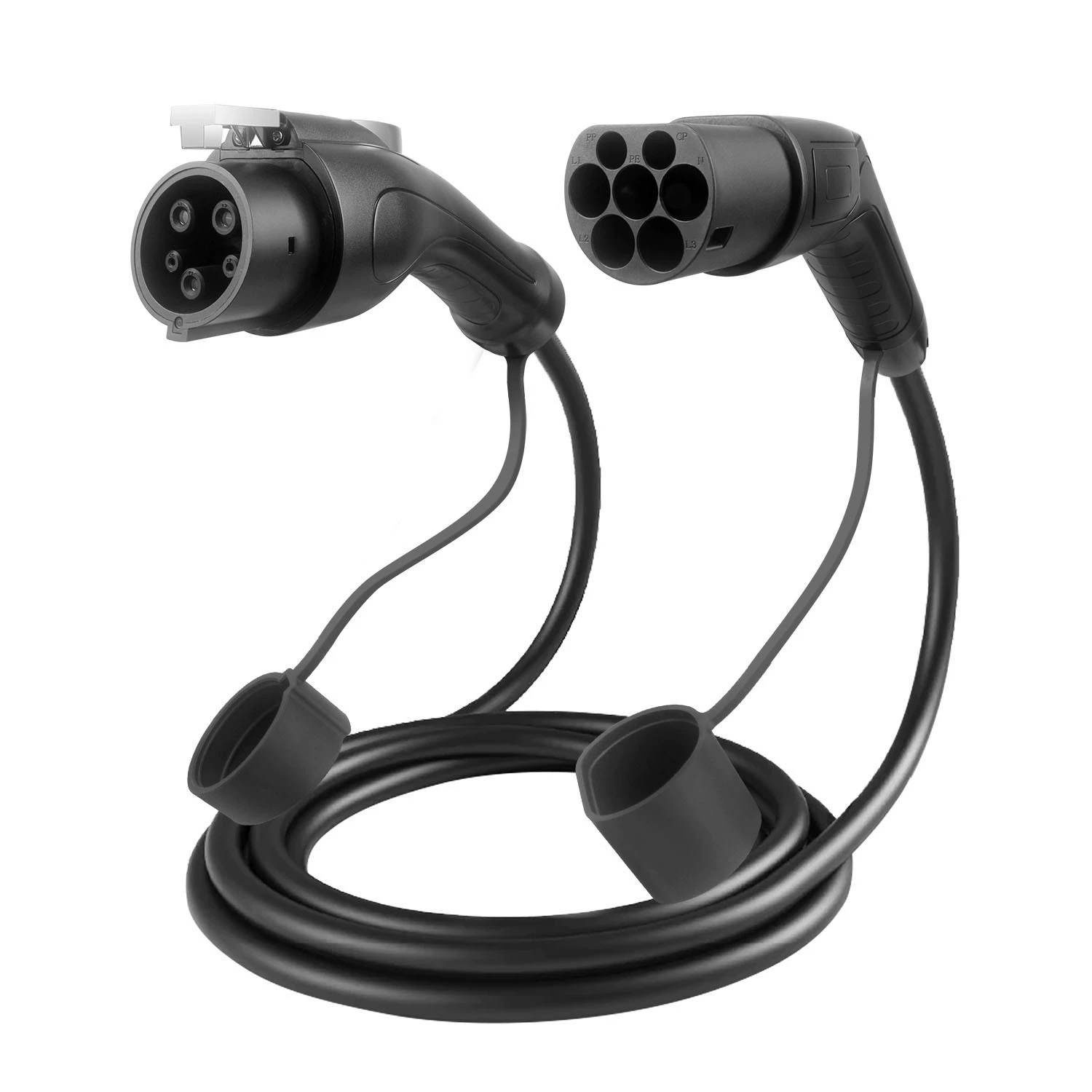 Двухголовочный зарядный пистолет для электромобилей (стандарты ЕС/США), тип 2/тип 1, высокомощный, для бортовой зарядки, новинка