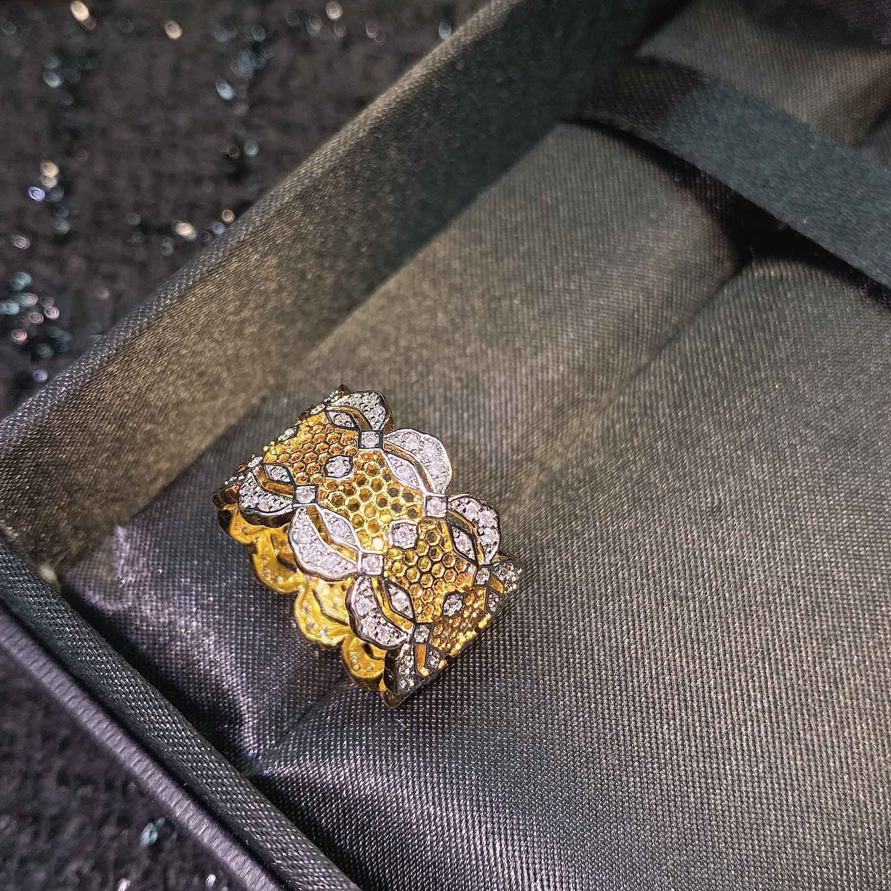 Fashion Geometric Copper Plating Zircon Rings