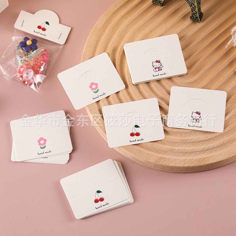 花朵可爱包装卡头卡纸DIY皮筋头饰发夹纸卡饰品店发饰饰品包装卡