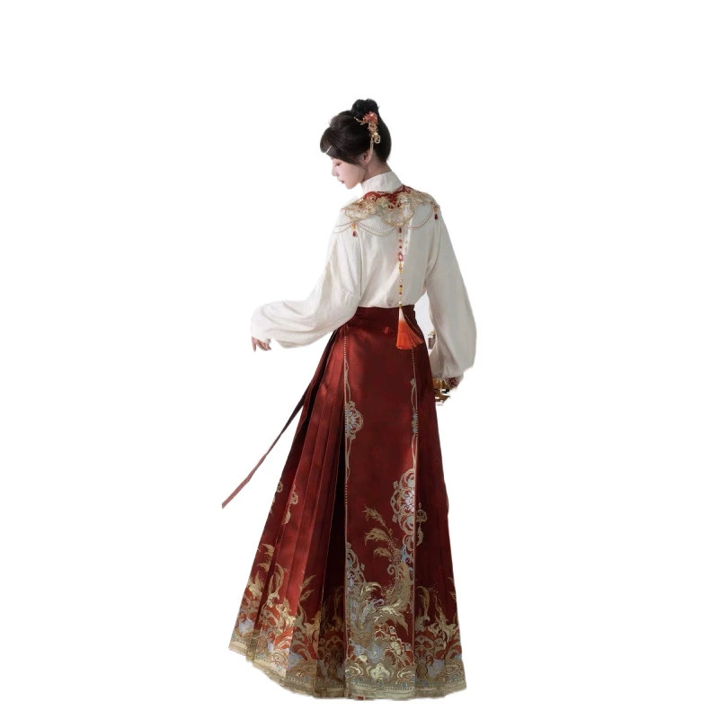 Воротник, Hanfu, вечернее платье, юбка, комплект, китайский стиль