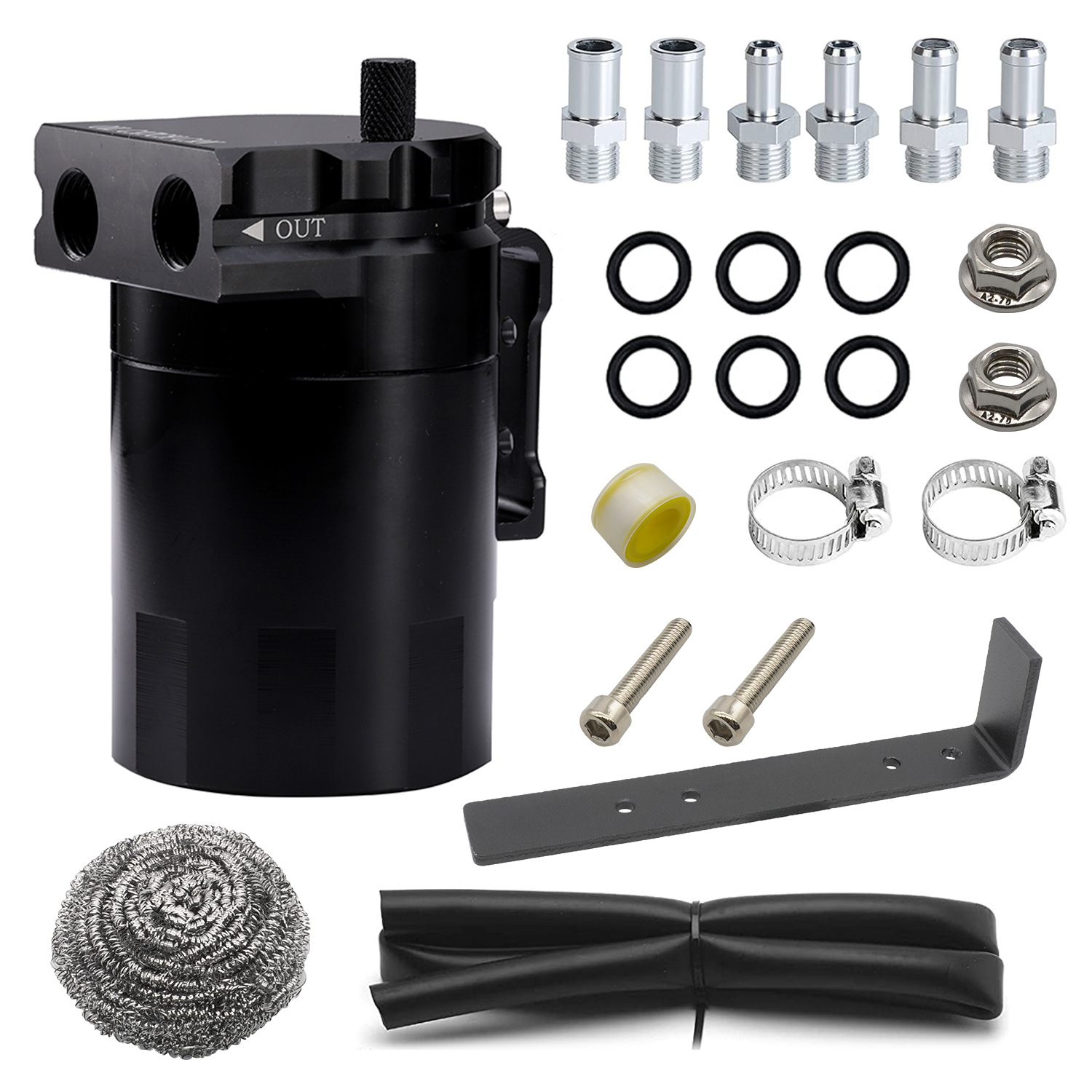 Car modification universal breathable pot exhaust gas filter oil with air filter oil pot recovery intake pot 350ML