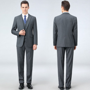 Suit Suit Men's Professional Formal Business Two-Piece Suit Groom Plus Size Vest Three-Piece Suit Business Gentleman