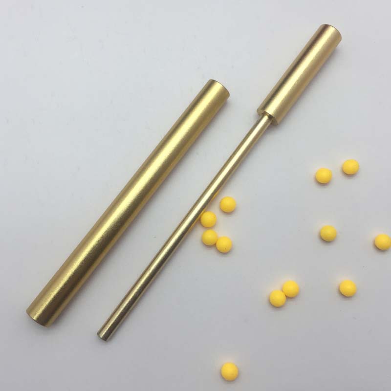 Nostalgic aluminum alloy crackling tube 7080 nostalgic toy imitation bamboo toy bamboo sniper firing bamboo gun