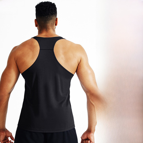 Men's Fitness Tank Top Muscle Training Loose Letter Print Thin Workout Gym Aesthetic Casual Tank Top