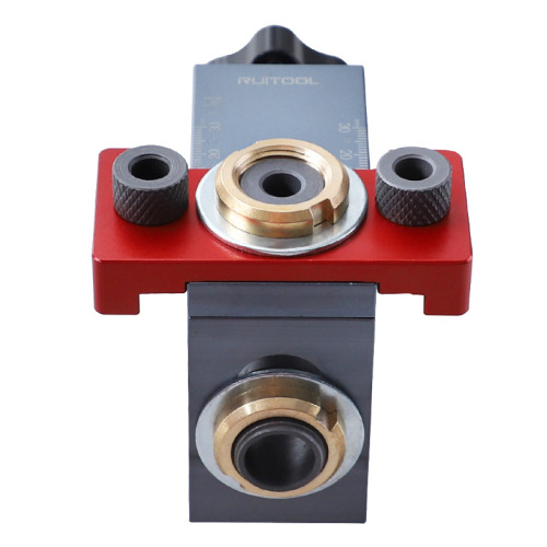 Three-in-one straight hole punching locator, round wood tenon connector, hole opener, panel furniture, multifunctional punching tool