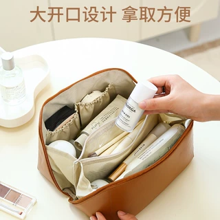 工厂新款大容量化妆包PU化妆品收纳袋枕头包女高级感防水可印字定
