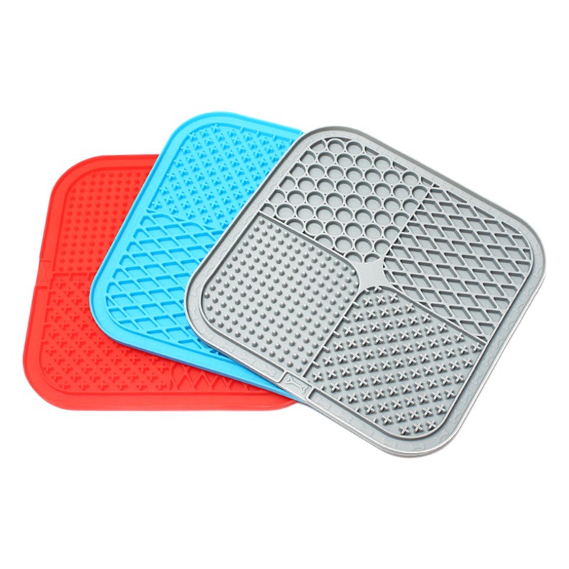 Amazon nueva almohadilla para lamer de silicona para mascotas almohadilla antideslizante para comida lenta almohadilla para lamer redonda de grado alimenticio para gatos y perros al por mayor