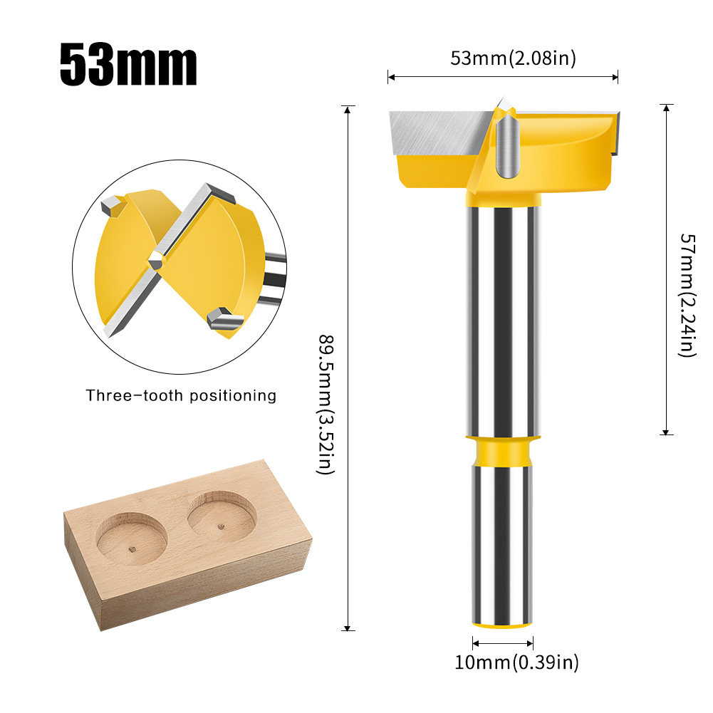 Profesional madera agujero abridor 15-100mm mano taladro madera escariado bisagra aleación madera de plástico