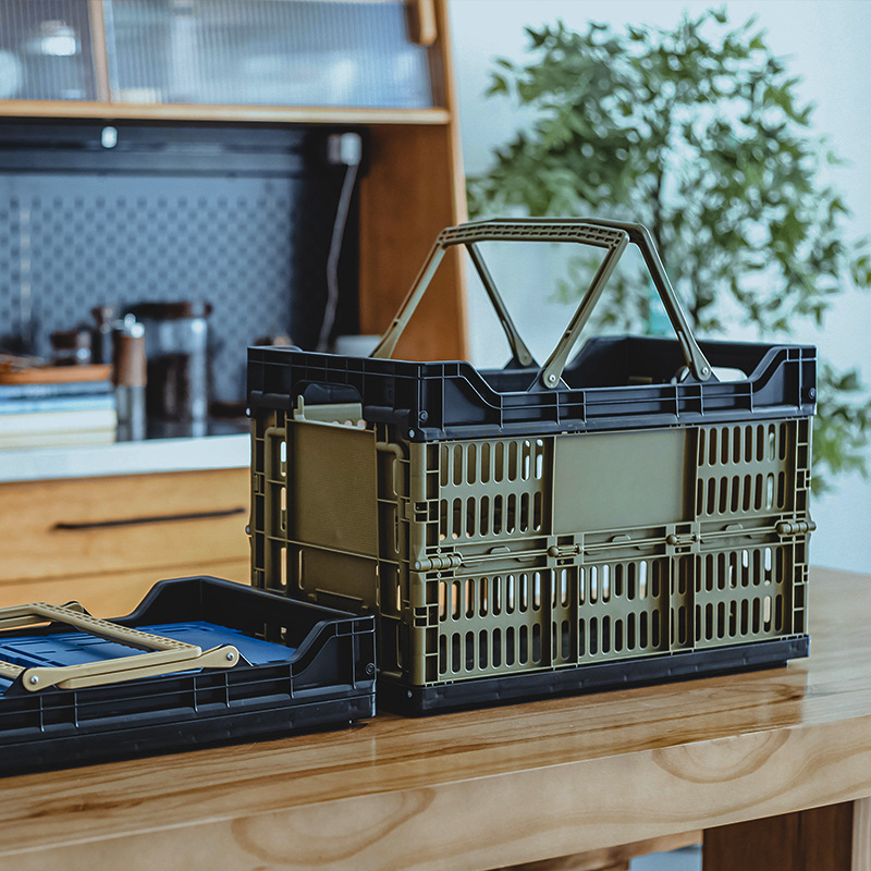 Household Folding Portable Storage Basket Toy Clothing Snack Storage Basket Supermarket Fruit Basket Vegetable Basket Outdoor picnic basket