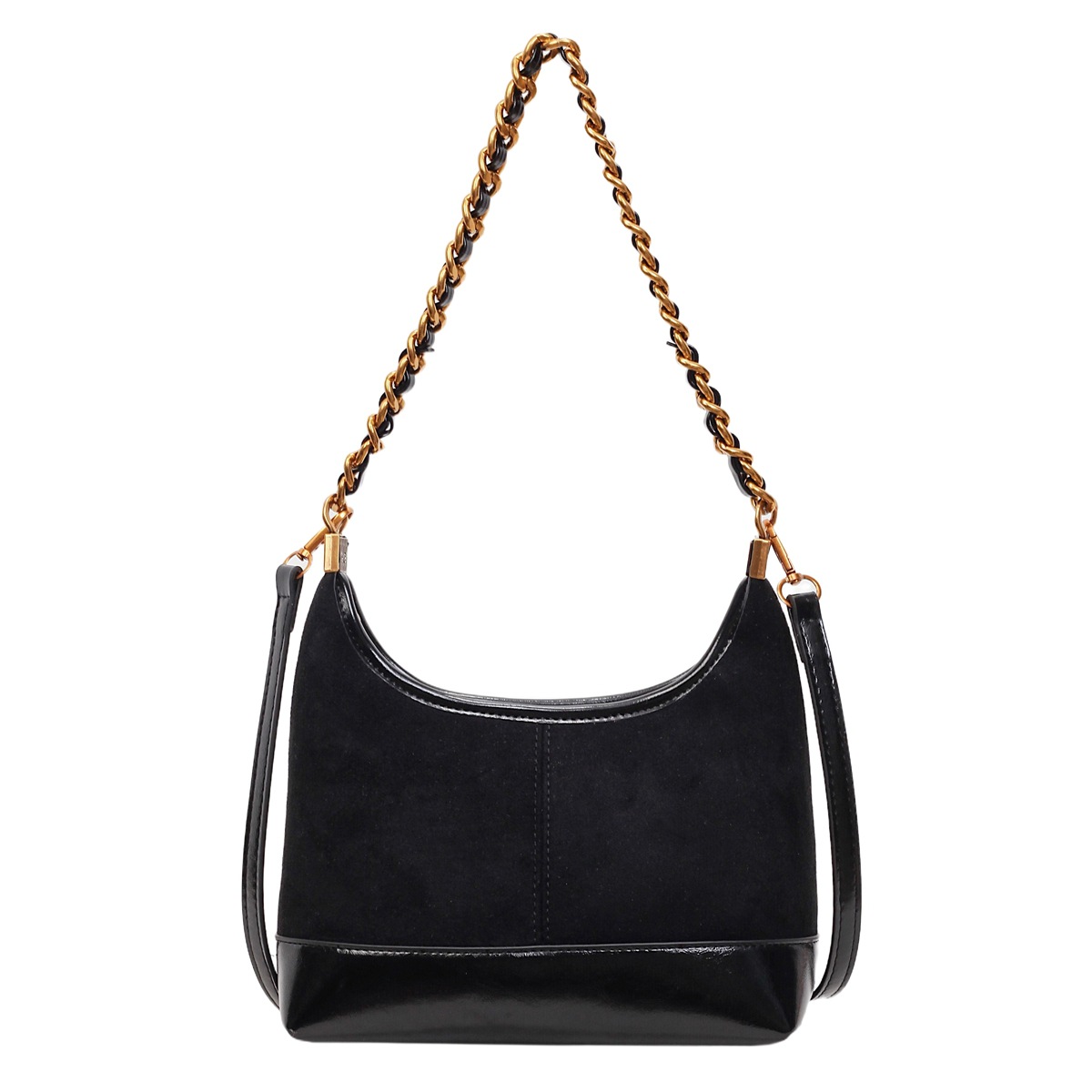 Bolsa de cadena de viaje transfronterizo empalmada bolsa de brazo para mujeres 2025 nuevo otoño invierno bolso de hombro de estilo extranjero bolso de alta calidad