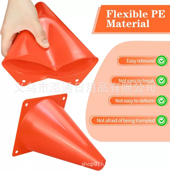 Cross-border 7-inch marker barrel football training 18cm triangular cone marker barrel road obstacles new material cone barrel