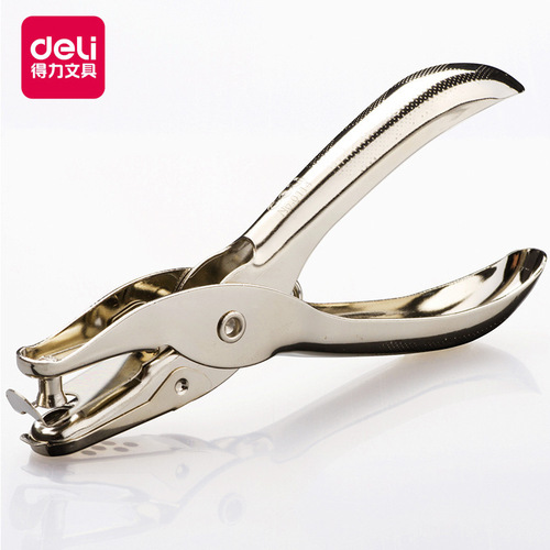 Deli 0114 hand-held hole puncher single hole office supplies mini hole puncher 6mm aperture can press 8 sheets of A4 paper