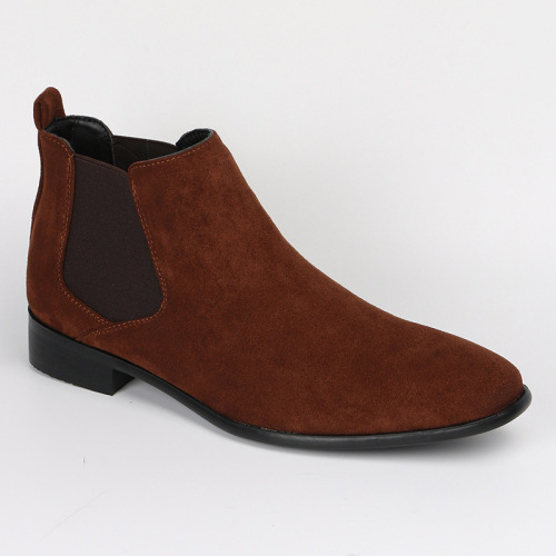 Men's Chelsee Boots with Square Toe, Unisex Fashionable Men's Short Boots Ankle Boots