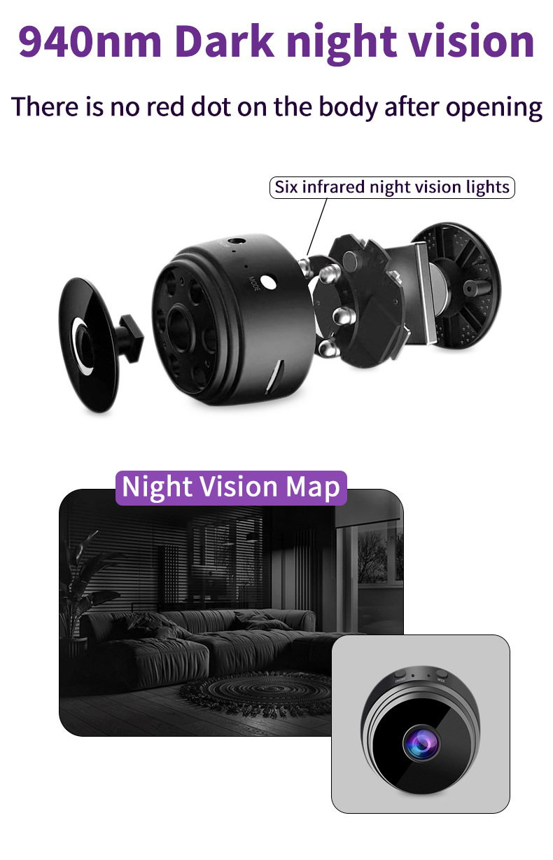 A9 Wifi Smart Security Camera With Motion Detection And Night Vision_voghion.com