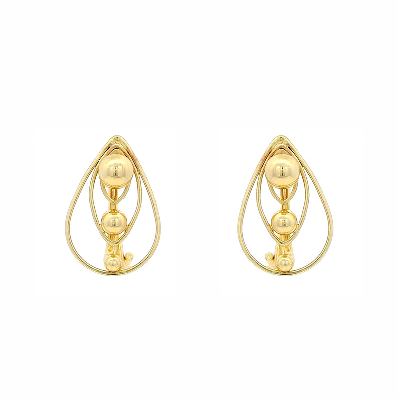 Xuping aleación de cobre 14k nicho de diseño de personalidad transfronteriza aretes de viento colgante conjunto de joyas mujeres image 6