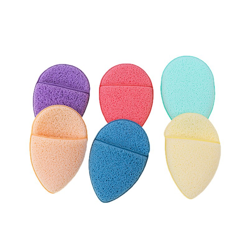 Fábrica de gota de agua personalizada guante super grande lavado facial limpieza facial esponja polvo limpieza facial