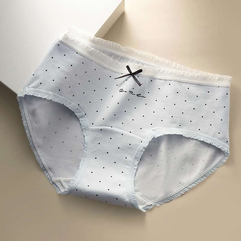 Pantalones de algodón de arco dulce para niñas antibacterianas alargadas para niñas de cintura media transpirables sin marcas de algodón image 10