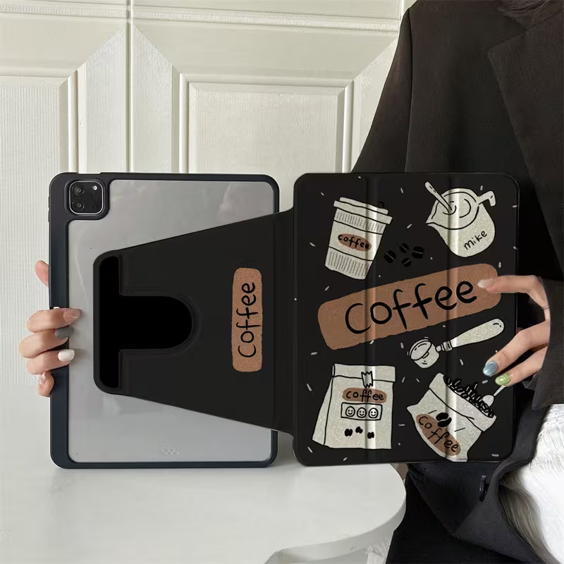 Black Background Creative Coffee-Themed Protective Case for iPad 10Th 10.9inch Tablet with 360-Degree Rotation 70% off Acrylic Black Background Creative Coffee-Themed Protective Case for iPad 10Th 10.9inch Tablet with 360-Degree Rotation 70% off Acrylic