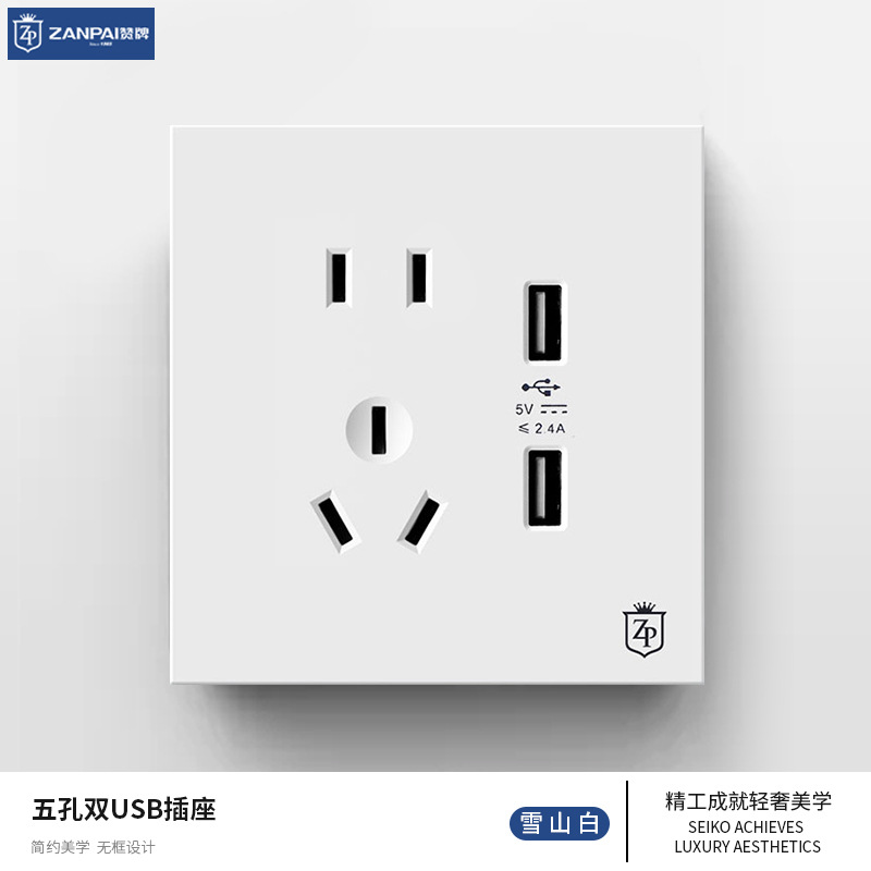 five-hole double usb