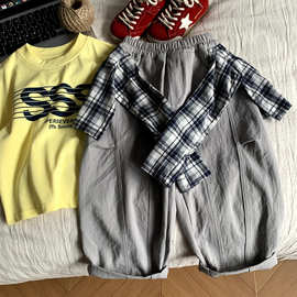 男童裤子工装裤儿童休闲长裤中性童春秋薄款2026新款屁帘春装裤子