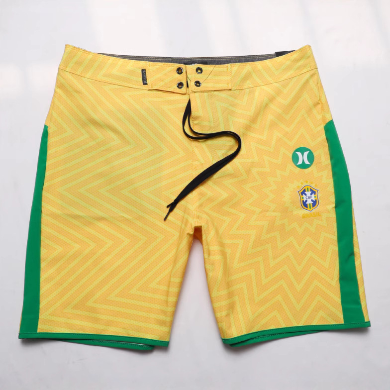 Football Series Hurley Men's Elastic Swimming Trunks Quick-Drying Beach Pants Casual Sports Shorts Can Be Used for Surfing in the Water