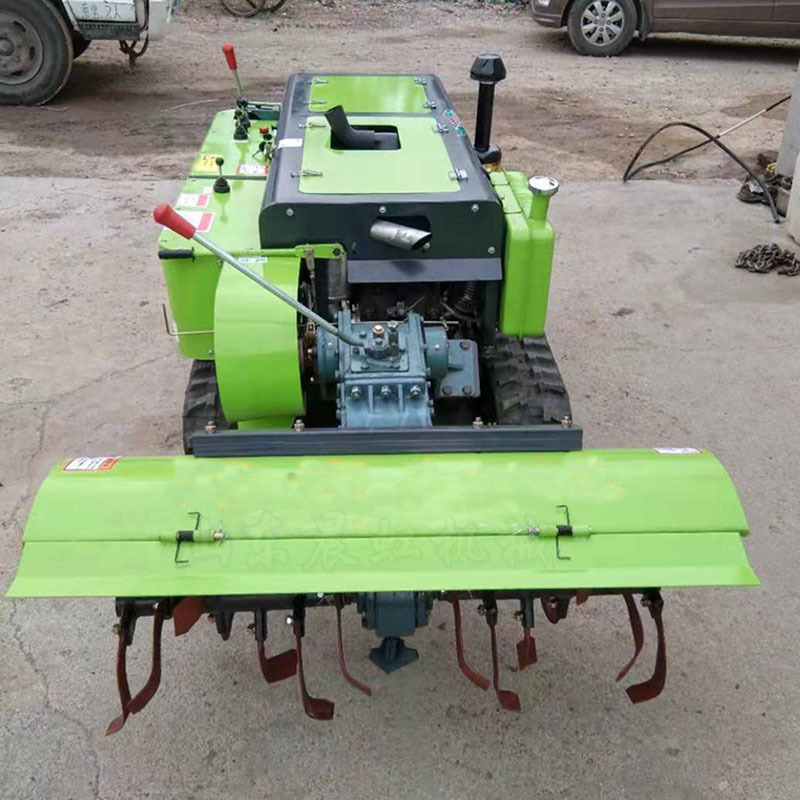 开沟施肥旋耕一体机 履带式开沟松土机 田园管理机