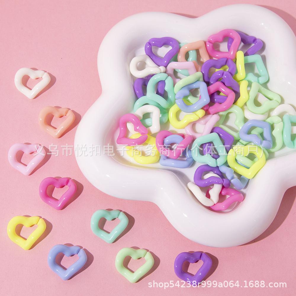 마카롱 하트 모양의 체인