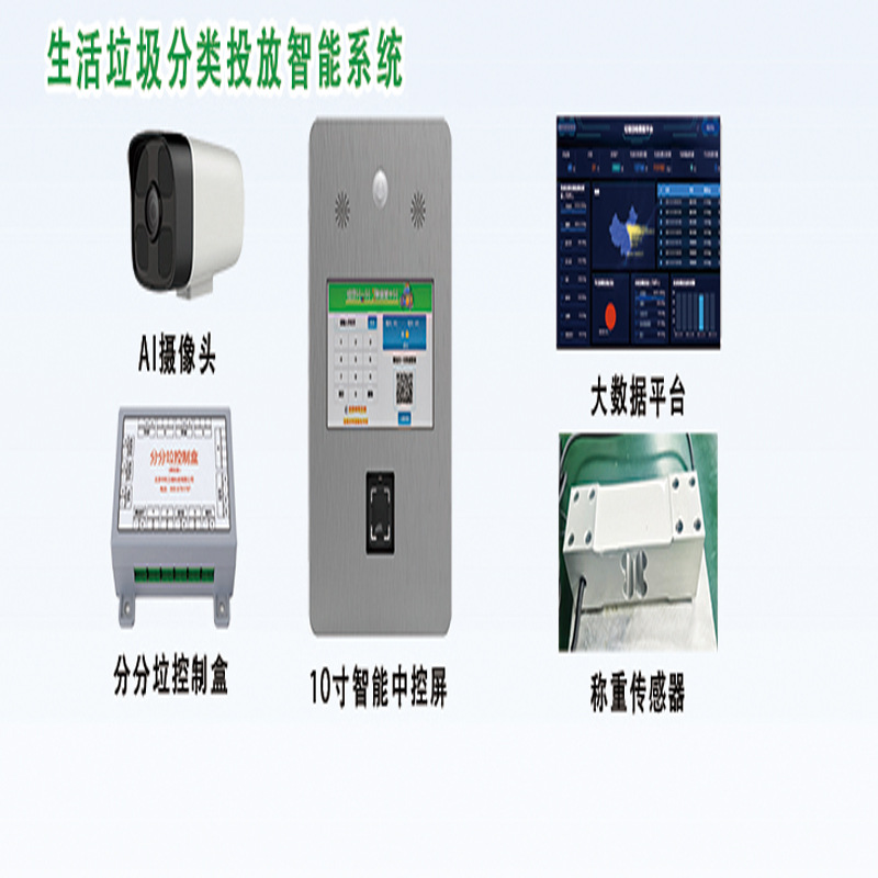 人工智能垃圾分类 自动称重垃圾分类回收箱多功能中控屏 积分兑换