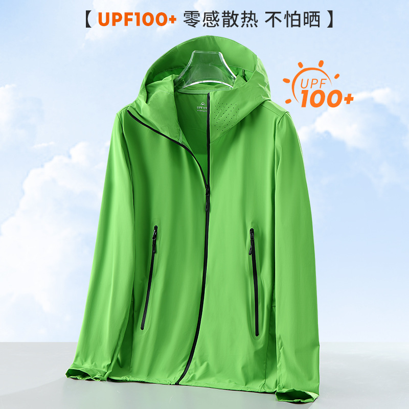 Sun protection clothing for men and women with spring and summer 2025 new UPF50 anti-ultraviolet hooded long sleeve coat sun protection clothing