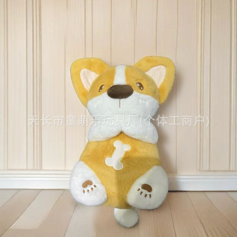 耳が動く、呼吸する、光るぬいぐるみコーギー犬、赤ちゃんを寄り添い、眠りを誘う、光るぬいぐるみ|undefined