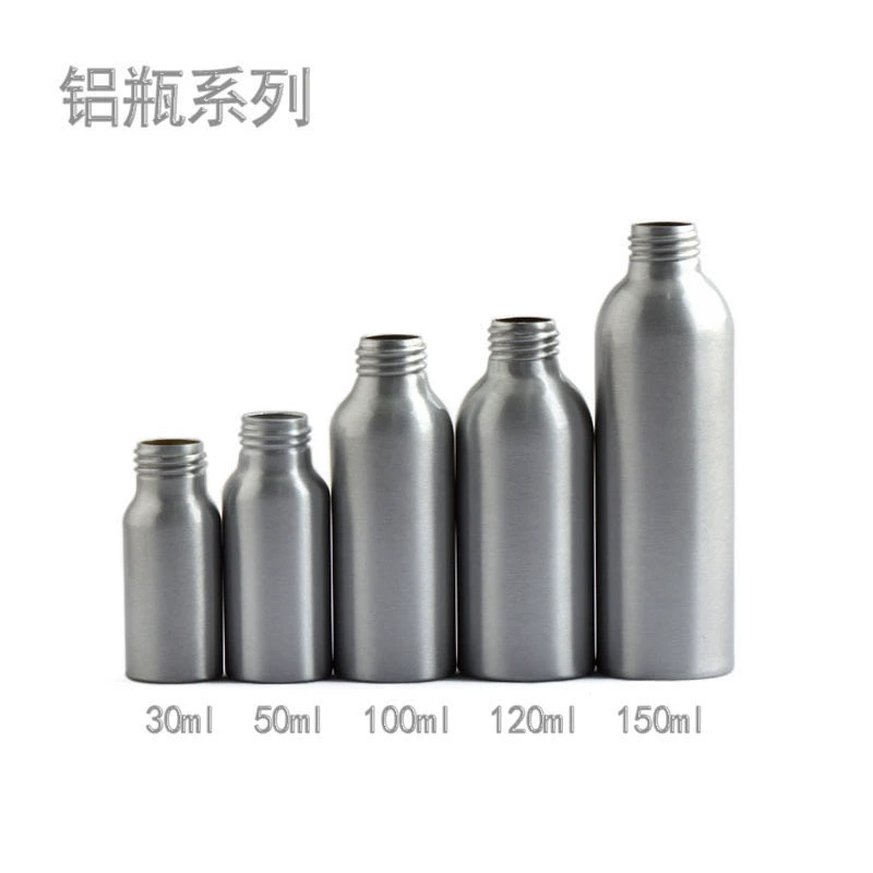 Спот алюминиевая бутылка Алюминиевая крышка 30-500ml Тонер Косметический очиститель Автомобильный очиститель Разливочная бутылка Алюминиевая банка