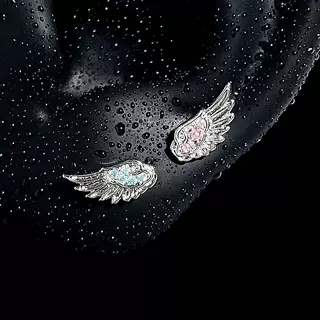 闪钻翅膀螺丝拧耳钉女轻奢小众设计高级感独特个性甜酷精致耳饰潮