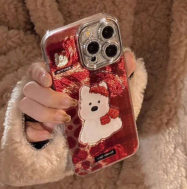 Capa única-arco rojo perrito-lente brillante tx