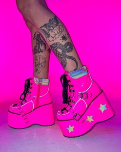 F 64150 Punk Lolita Platform Boots ����ɸ�Ь �羳�W��