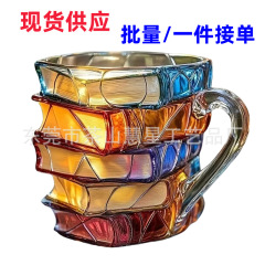 ペイントブックマグ ペイントブックカップ 3Dペイントブックコーヒーカップ ユニークなブックスタッキングコーヒーカップ