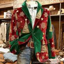 2025跨境外贸新款  3D数码印花图案  秋冬休闲长袖西装百搭舒适