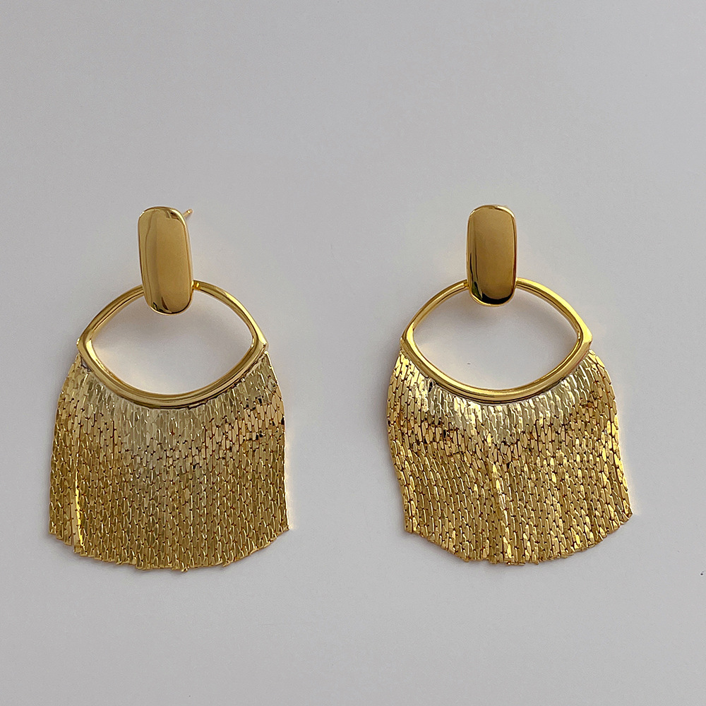 Fashion Geometric Copper Tassel Women's Drop Earrings 1 Pair display picture 4
