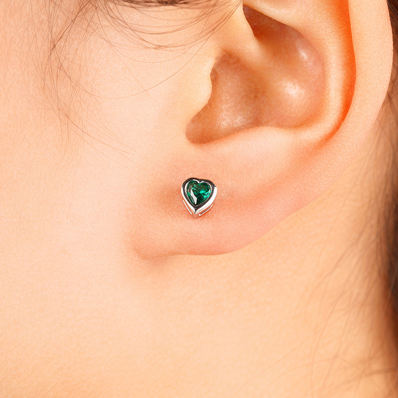 3g Weight Copper Ear Needle Material Ear Studs Classification 1 Pair Quantity Daily, Street Occasion Copper Material Heart Shape Pattern All Seasons Season Women's Gender Sweet Style 1 Pair Sweet Heart Shape Copper Ear Studs 33