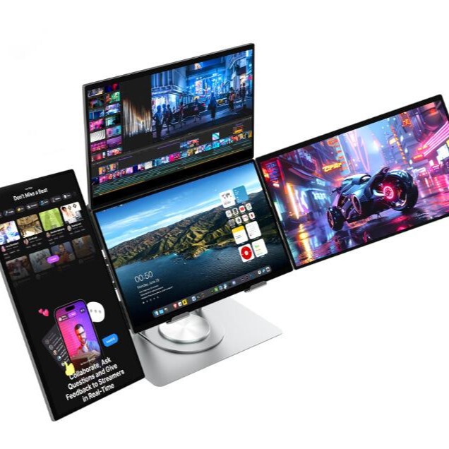 Source Factory 5-Screen High-Definition, High-Color-Gamut, Customizable, Ultra-Productive Portable Laptop Monitor