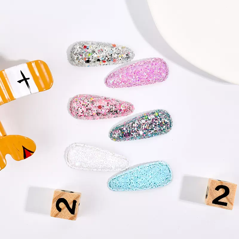 贝菲2024新款日韩流行女孩水钻发夹BB夹可爱边夹雨滴头饰皮筋饰品