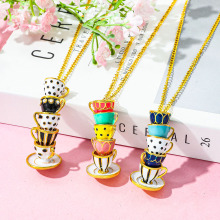 珐琅釉茶杯酒杯茶壶 长款项链毛衣链首饰厂家直销