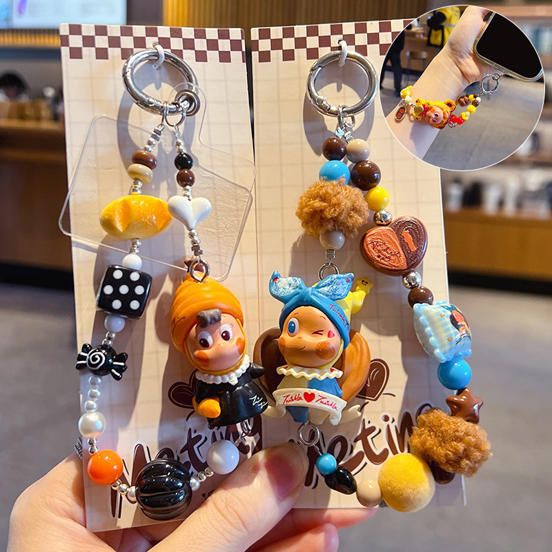 Handmade DIY Star-Shaped Cute Doll Beaded Phone Chain Pendant Car Keychain Toy Decoration Accessory Handmade DIY Star-Shaped Cute Doll Beaded Phone Chain Pendant Car Keychain Toy Decoration Accessory