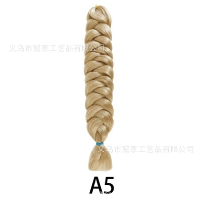 Transfronterizo 165gXP Embalaje África comercio exterior 82 pulgadas pelucas coloridas grandes trenzas de alta temperatura seda negra trenzas sucias stock