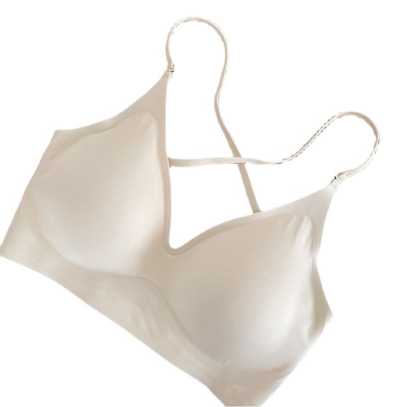 678 expansión Cruz espalda jalea pequeño pecho empuja hacia arriba la ropa interior delgada sin espalda pecho mostrar sujetador de dibujos animados para las mujeres