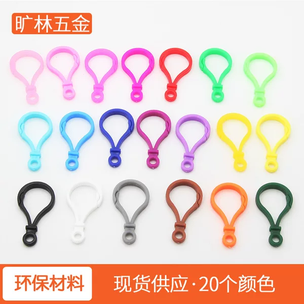 DIY Plastic Candy Color Jewelry Accessories Bag Lamp Buckle Hook Color Acrylic Keychain Question Hook
