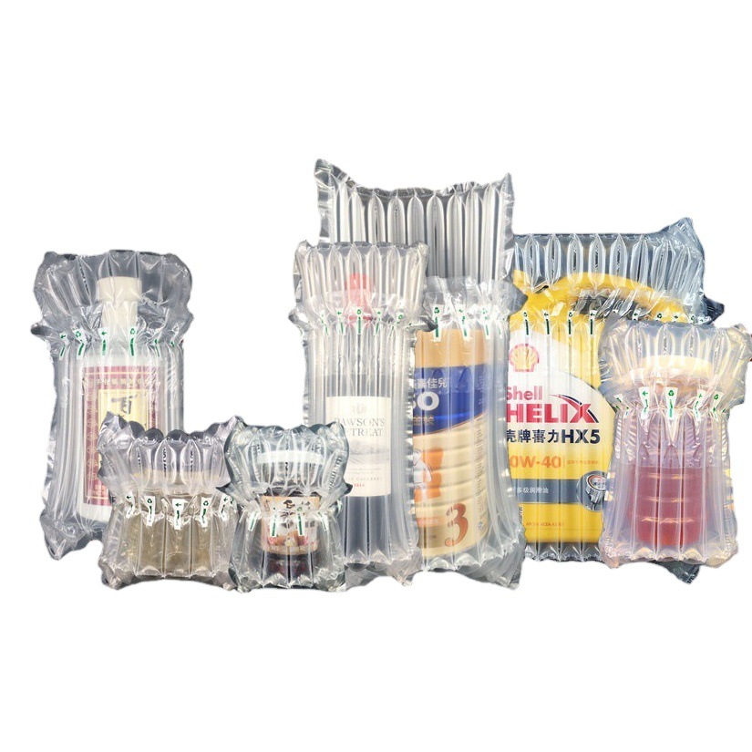 Columna de burbuja de miel gruesa vino tinto leche en polvo bolsa de columna de aire inflable columna de aire bolsa de burbuja de bobina bolsa inflable al por mayor