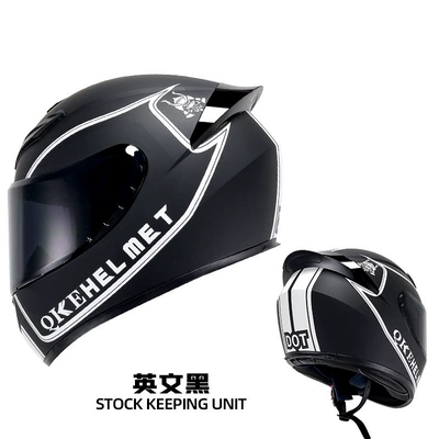 Motorcycle Safety Supplies — Aliexpress Cycling Helmet, Dropshipping - qk111-black-and-white-stripes-with-black-mirror-foreign-trade-version-s